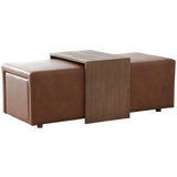 Campden Ottoman in Leather - Keiichi