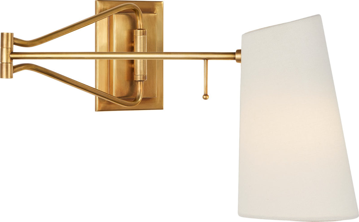 Keil Swing Arm Vägglampa Antique-Burnished Brass