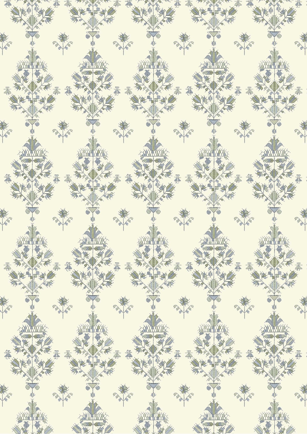 Athena Blue Myrtle – hel bredd — Lewis & Wood tyg