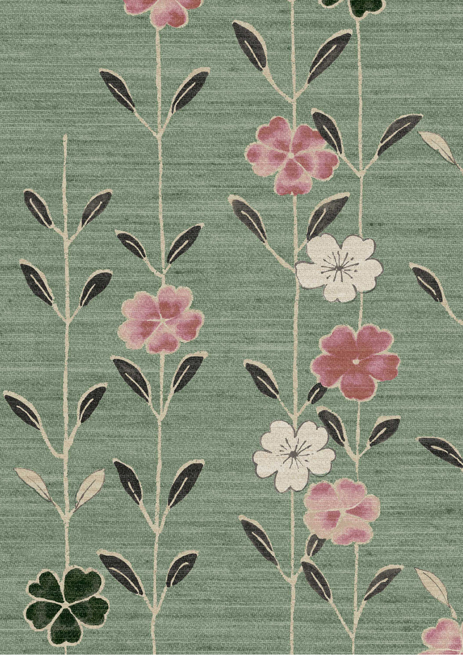 Blossom Peony Jade — Lewis & Wood tapet