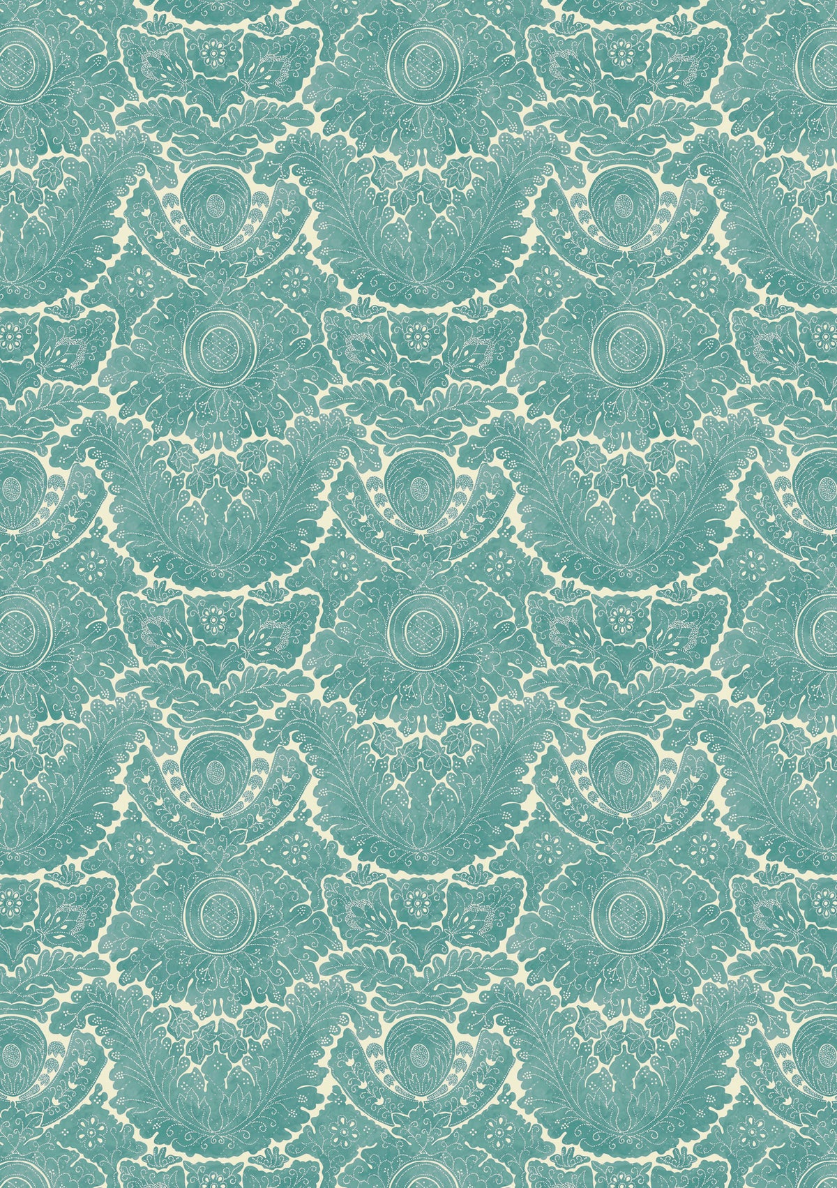 Nantes Baltic Blue – hel bredd — Lewis & Wood tyg