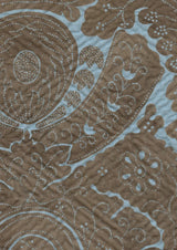 Nantes Overdye Brown Blue – detalj — Lewis & Wood tyg