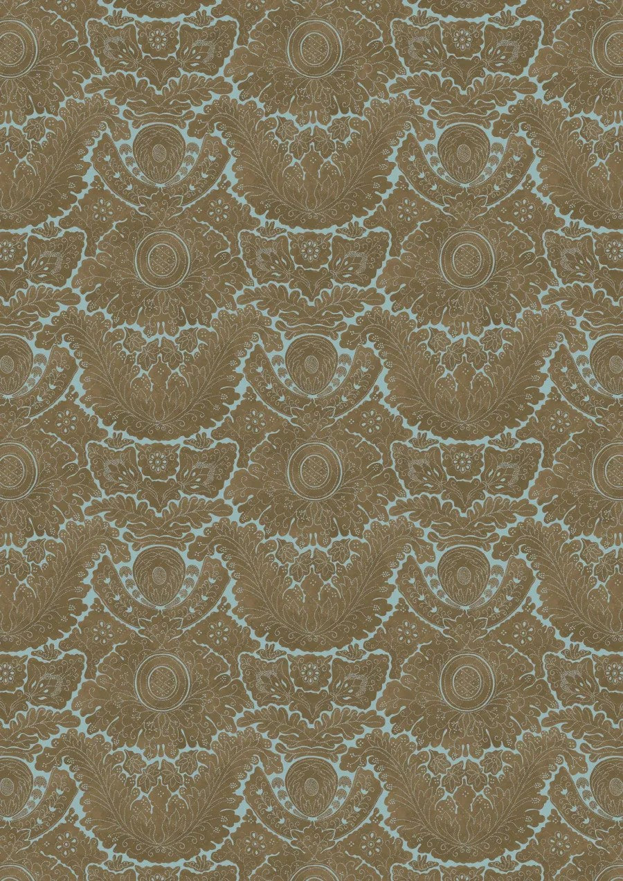 Nantes Overdye Brown Blue — Lewis & Wood tyg
