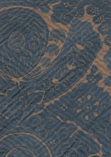 Nantes Overdye Indigo Salmon – detalj — Lewis & Wood tyg