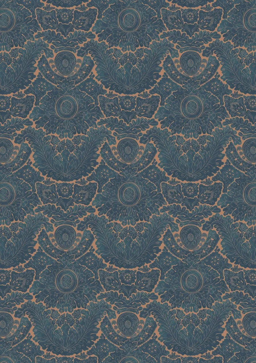 Nantes Overdye Indigo Salmon — Lewis & Wood tyg
