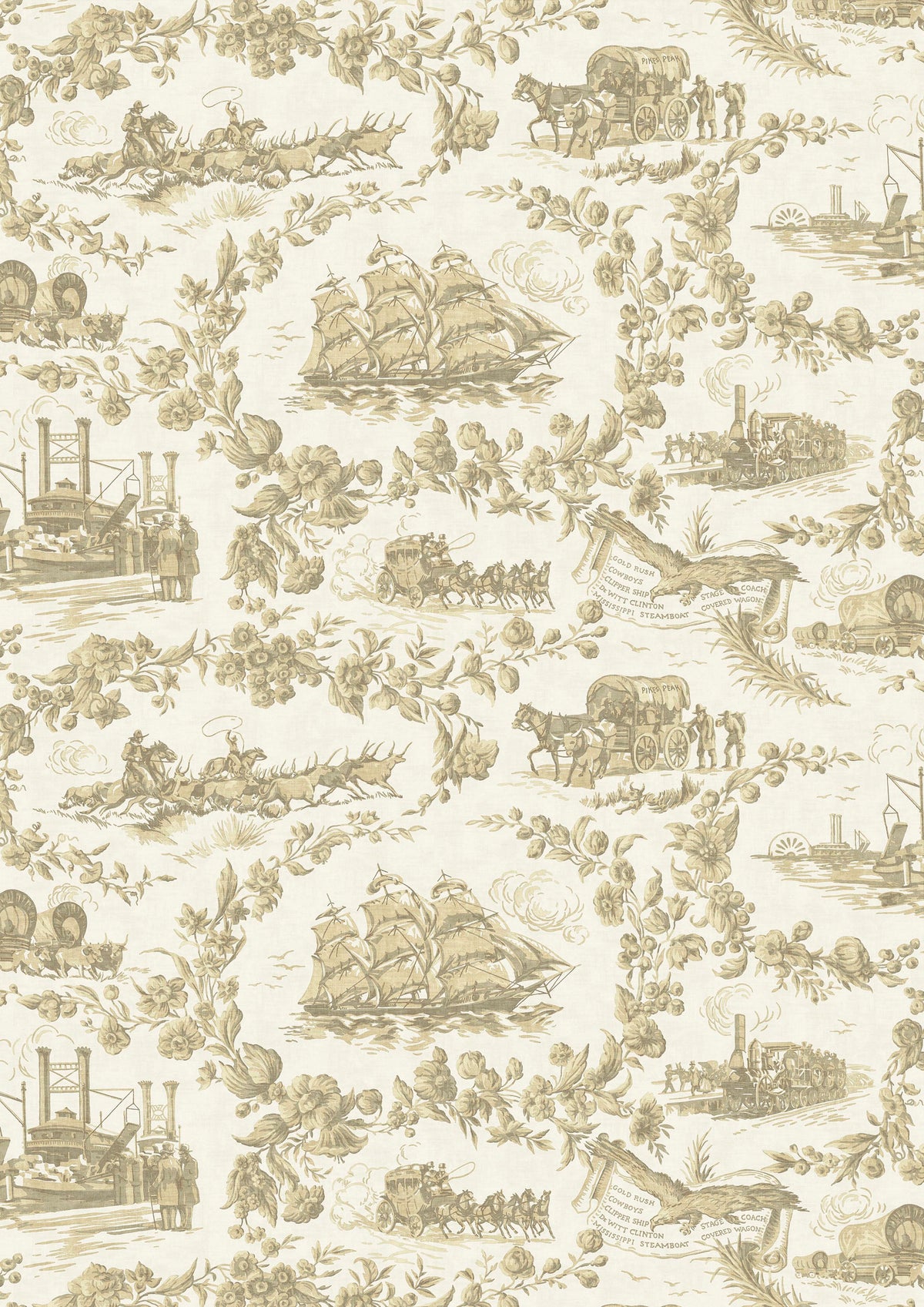 Pioneer Days Prairie – hel bredd — Lewis & Wood tapet