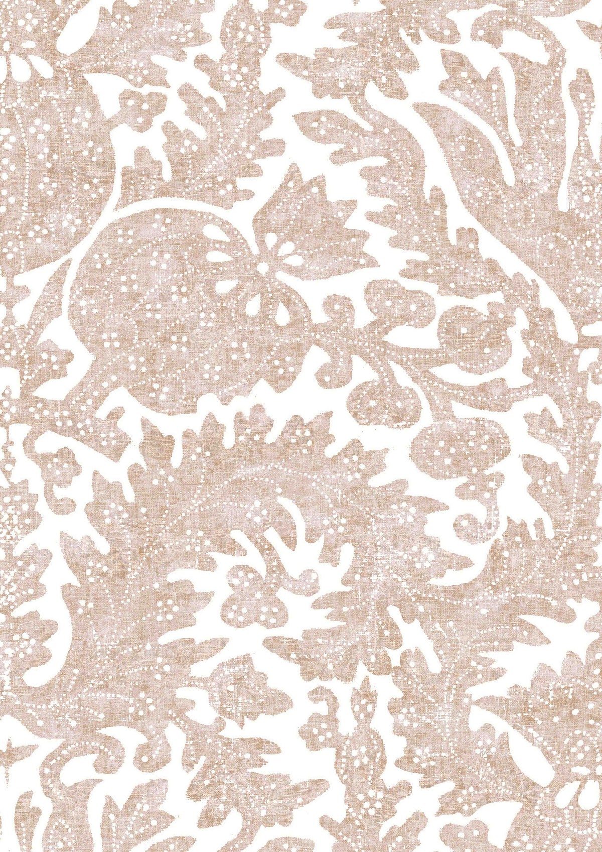 Pomegranate Fresco Sweet Pea – närbild — Lewis & Wood tyg