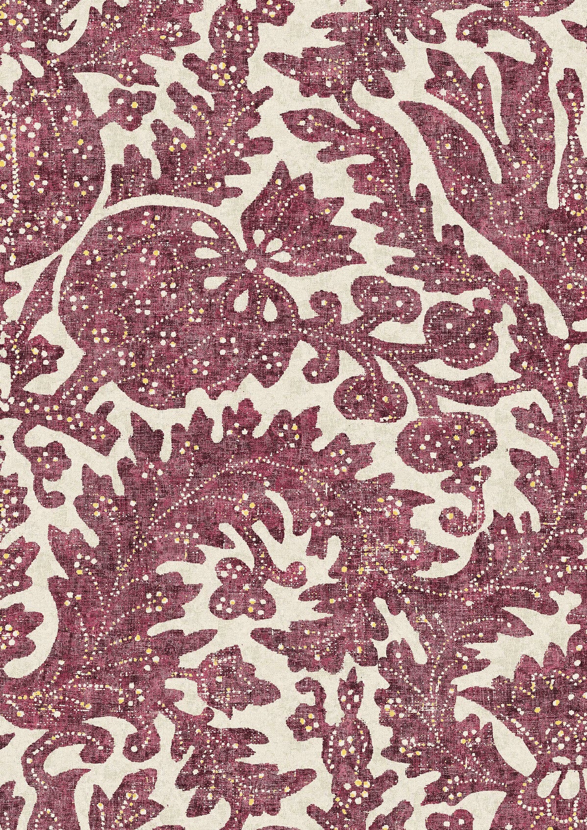 Pomegranate Raspberry – närbild — Lewis & Wood tyg