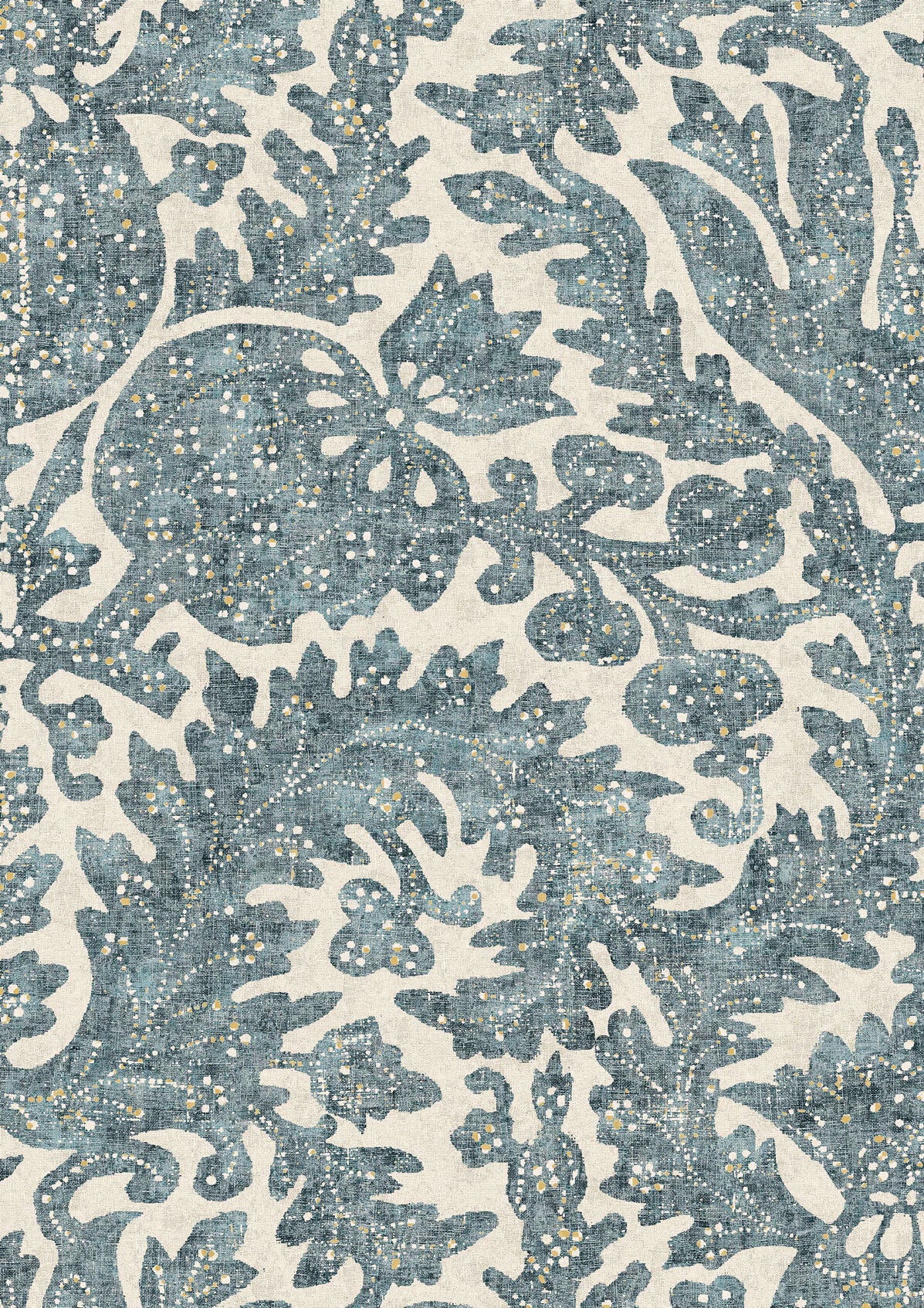 Pomegranate Sea Holly – närbild — Lewis & Wood tyg