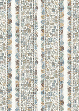 Ravi Ribbon Aqua Vita – närbild — Lewis & Wood tyg