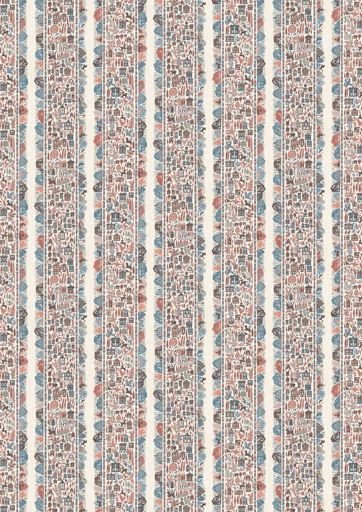 Ravi Ribbon Blue Almond – hel bredd — Lewis & Wood tyg