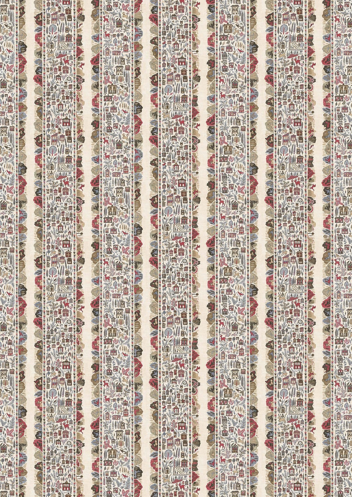 Ravi Ribbon Peat Pomegranate – hel bredd — Lewis & Wood tyg