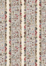 Ravi Ribbon Peat Pomegranate – närbild — Lewis & Wood tyg