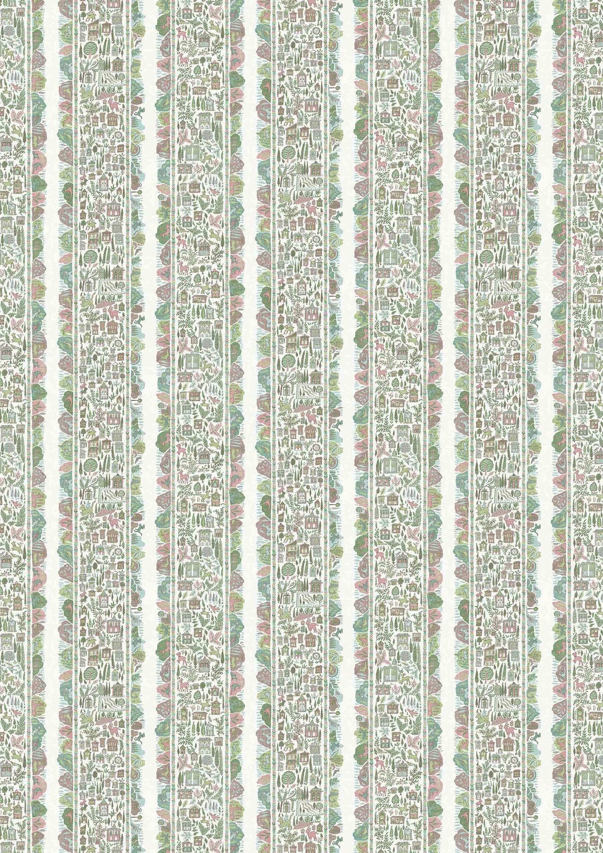 Ravi Ribbon Pistachio Rose – hel bredd — Lewis & Wood tyg