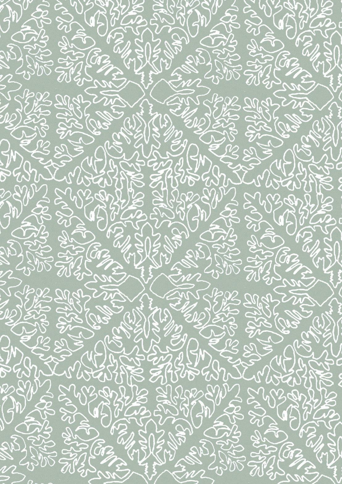 Stockholm Stitch Sea Holly – närbild — Lewis & Wood tyg