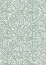 Stockholm Stitch Sea Holly – närbild — Lewis & Wood tyg