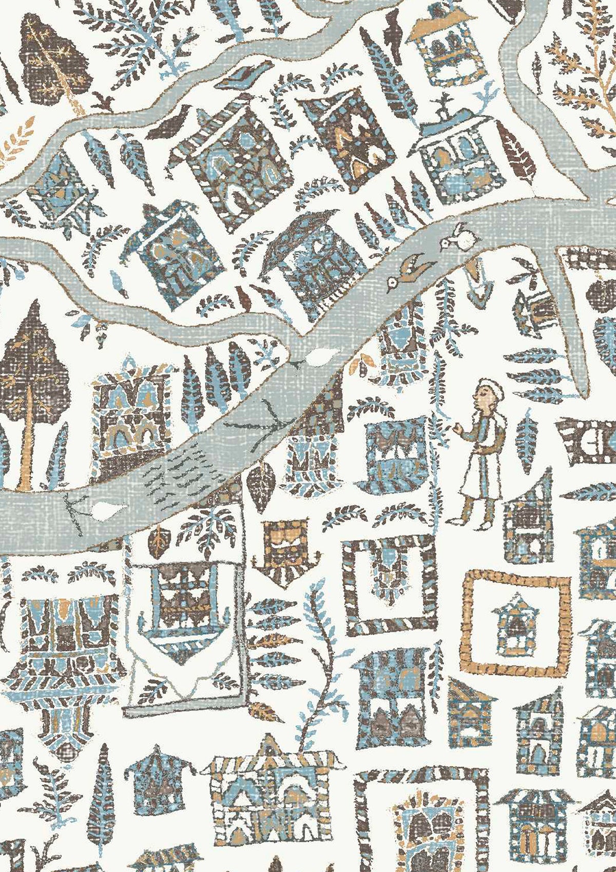 The Map Maxi Aqua Vita — Lewis & Wood tapet