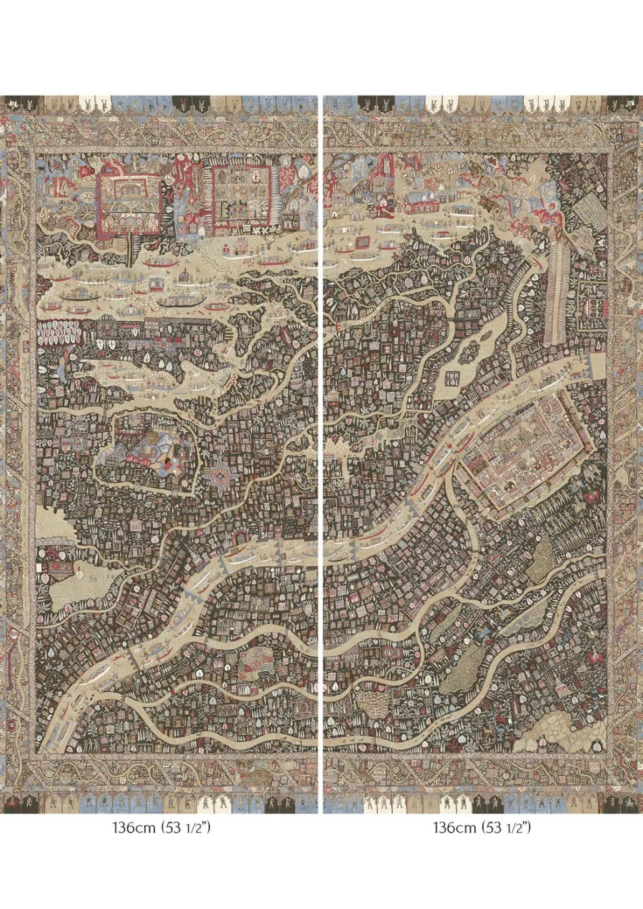 The Map Maxi Twilight – hel bredd — Lewis & Wood tyg