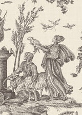 Toile Baptiste Douce Noir — Lewis & Wood tapet