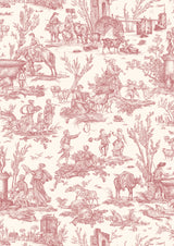 Toile Baptiste Cerise – närbild — Lewis & Wood tyg
