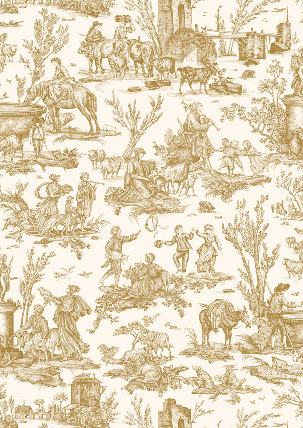 Toile Baptiste Dijon – närbild — Lewis & Wood tyg