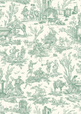 Toile Baptiste Jade – närbild — Lewis & Wood tyg