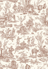Toile Baptiste Marron – närbild — Lewis & Wood tyg