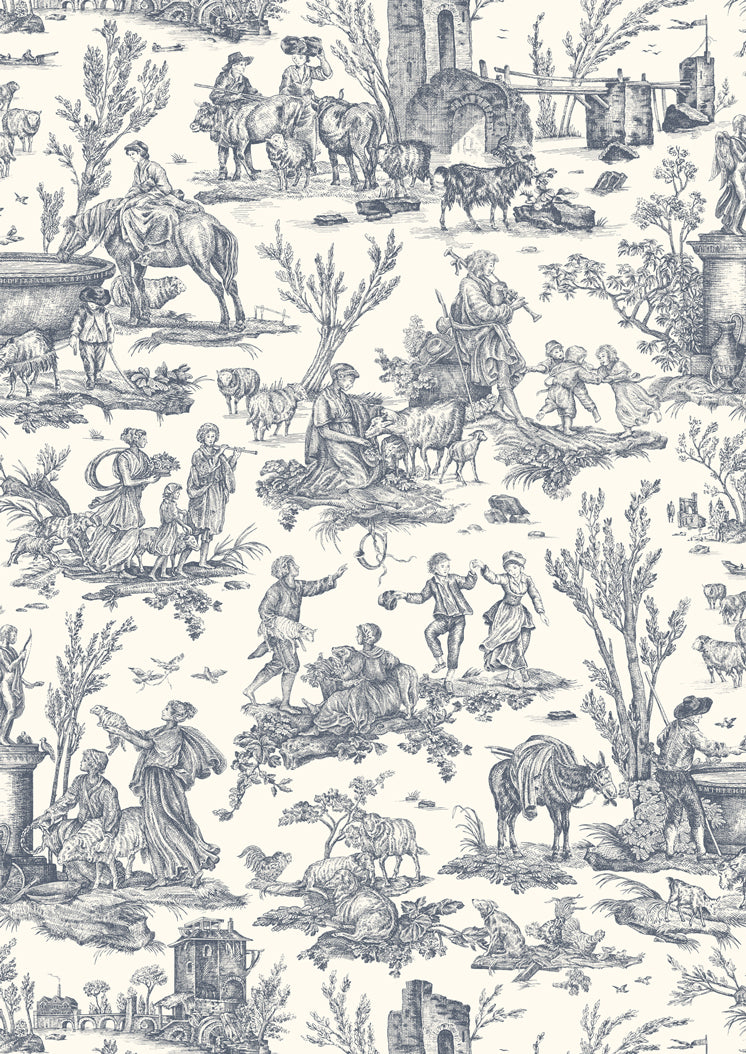 Toile Baptiste Moule – närbild — Lewis & Wood tyg