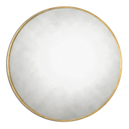 Junius Round Gold Mirror — Uttermost