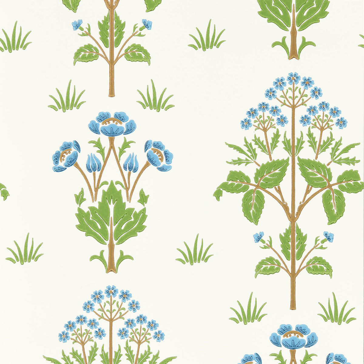 Meadow Sweet Tapet Cobalt/Grass green tapet fran Morris & Co