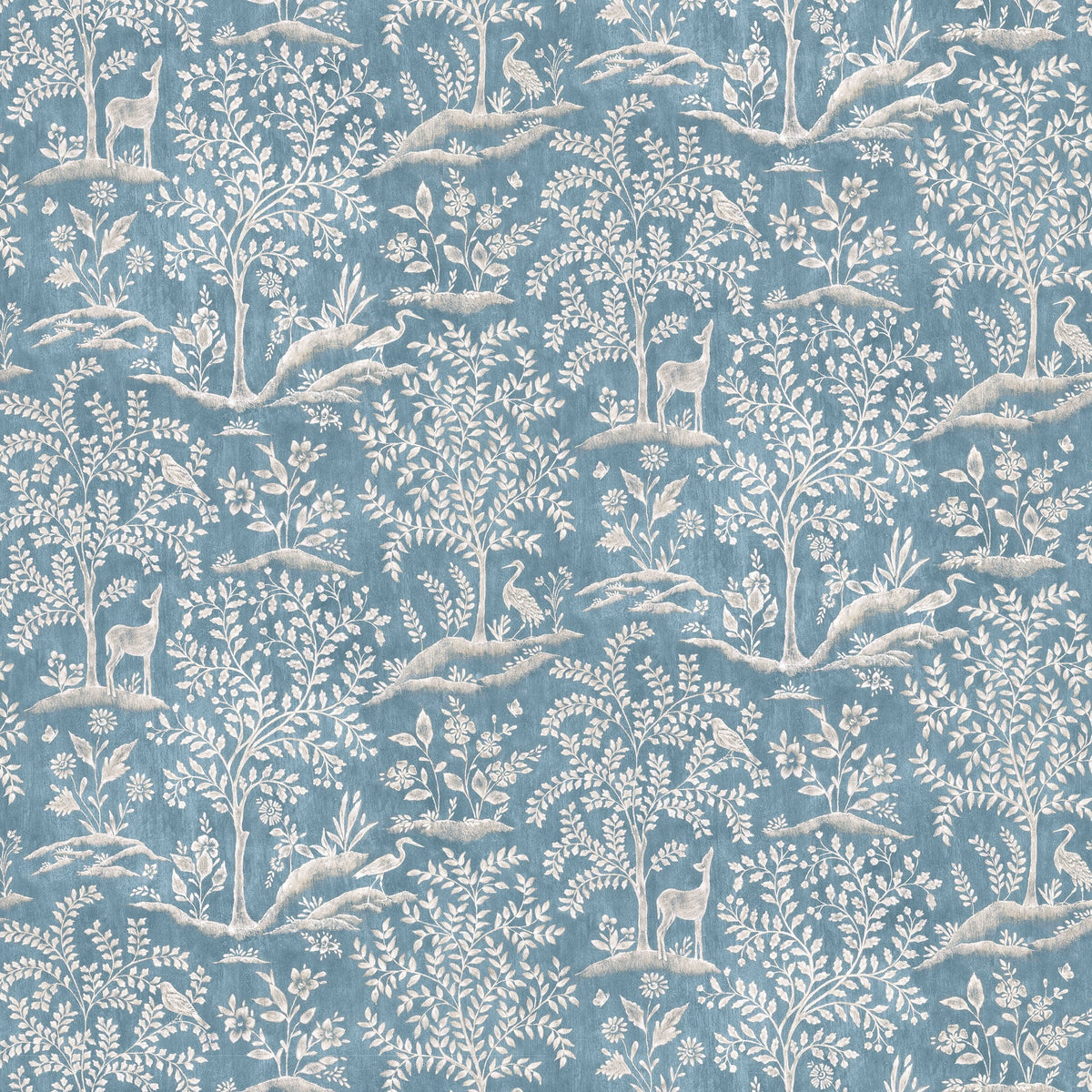 Nina Campbell Tyg Foret Blue