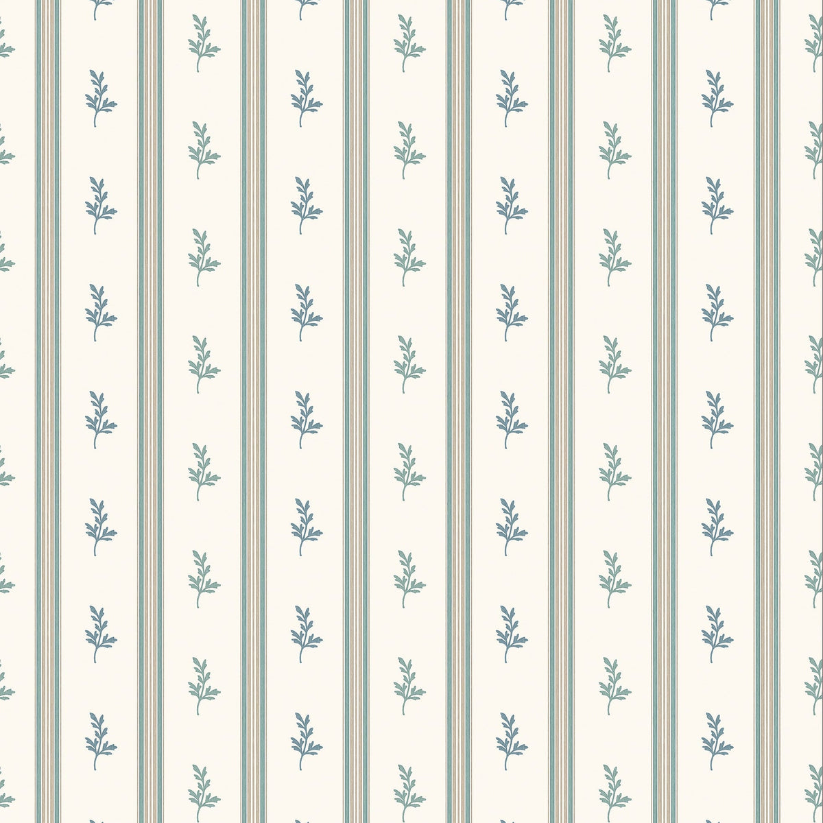 Anduze Aqua/Beige — Nina Campbell tapet