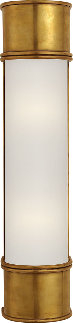 Oxford Vägglampa 18 inch — Visual Comfort for Visual Comfort & Co. — Antique-Burnished Brass with Frosted Glass
