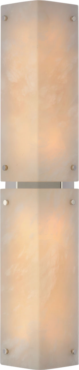 Clayton 25" Wall Vägglampa — Visual Comfort — Alabaster and Polished Nickel / Utan ljuskälla
