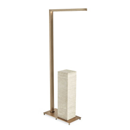 Illume drinkbord – travertin/mässing — Uttermost