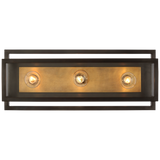 Halle Vägglampa 18 inch – Bronze And Hand-Rubbed Antique Brass With Clear Glass