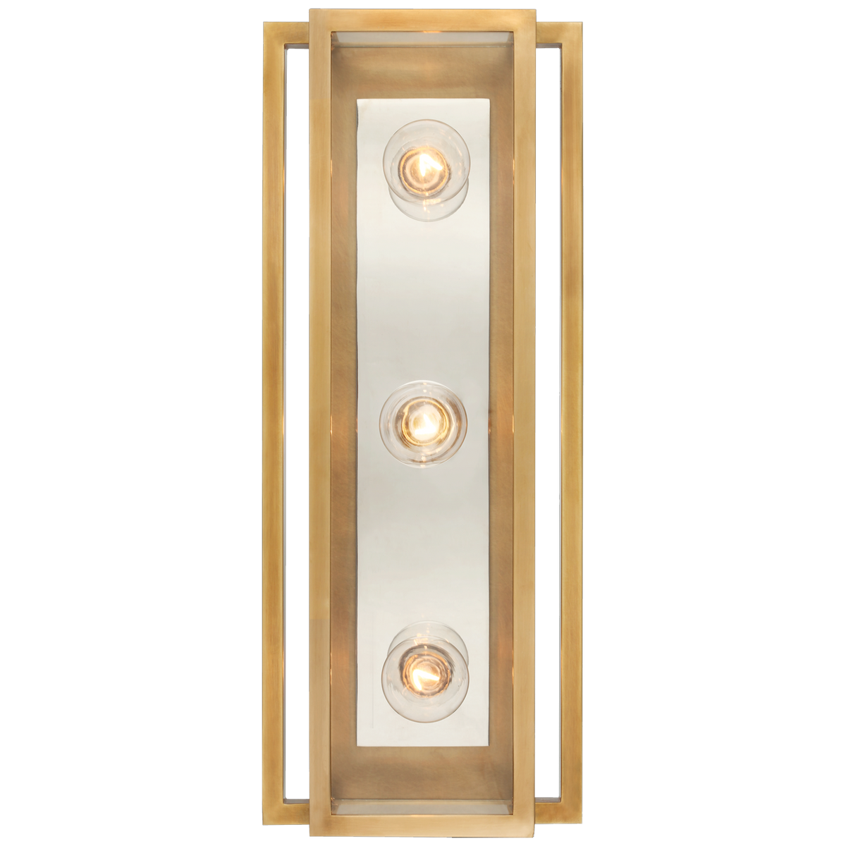 Halle Vägglampa 18 inch – Hand-Rubbed Antique Brass And Polished Nickel With Clear Glass