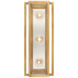 Halle Vägglampa 18 inch – Hand-Rubbed Antique Brass And Polished Nickel With Clear Glass