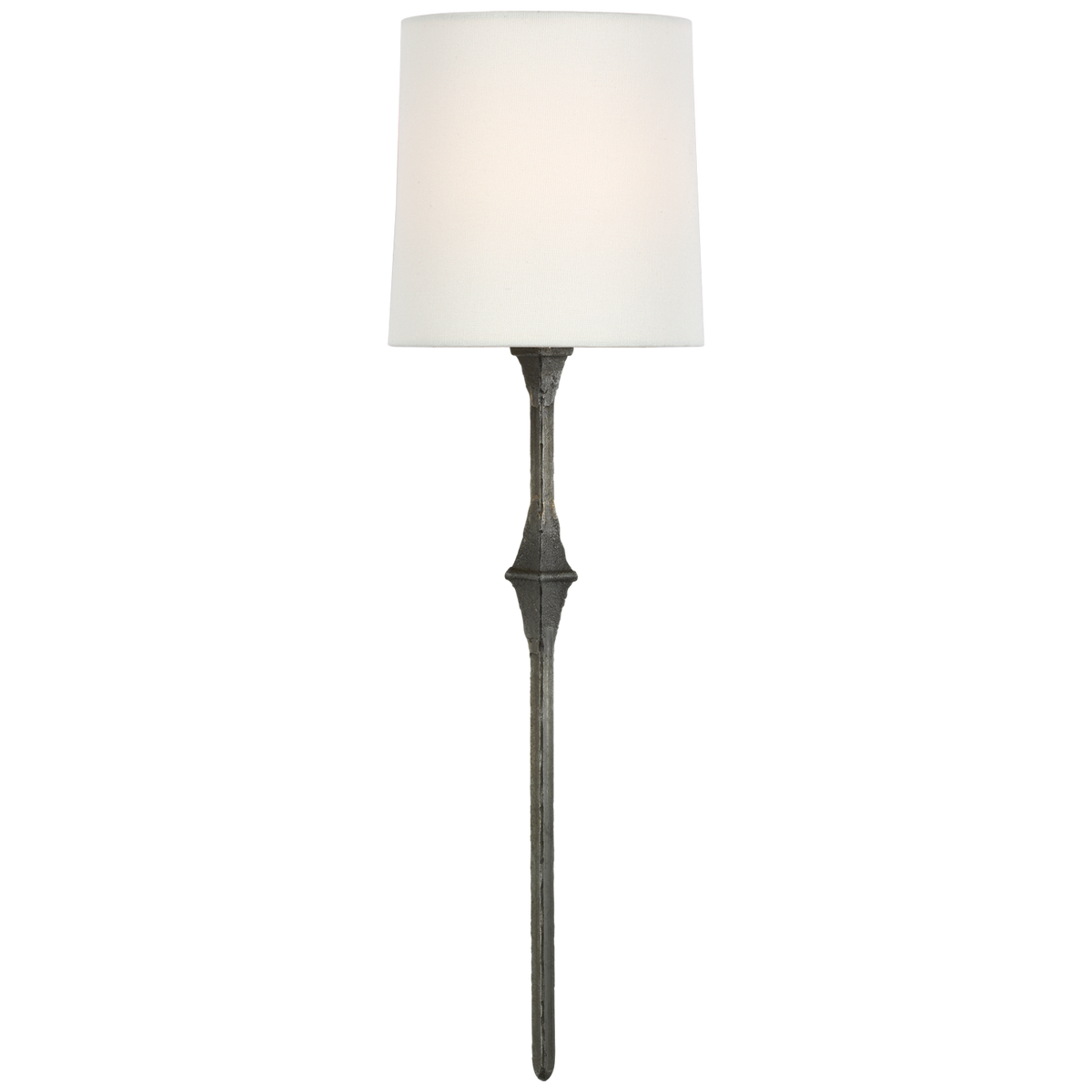 Dauphine Vägglampa – Aged Iron With Linen Shade