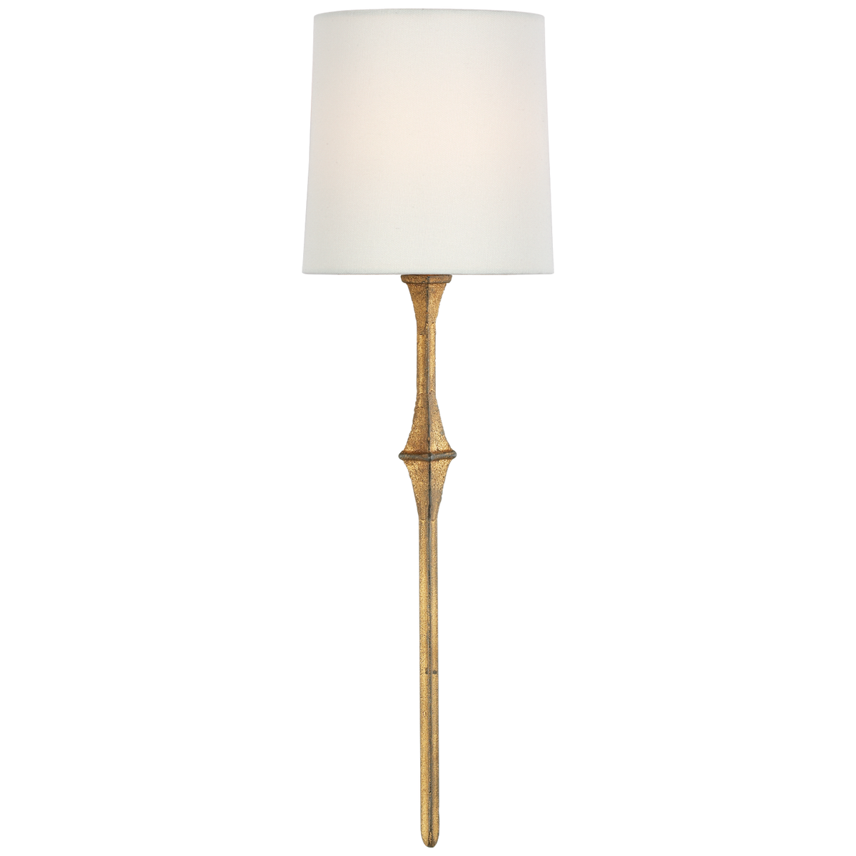 Dauphine Vägglampa – Gildilded Iron With Linen Shade