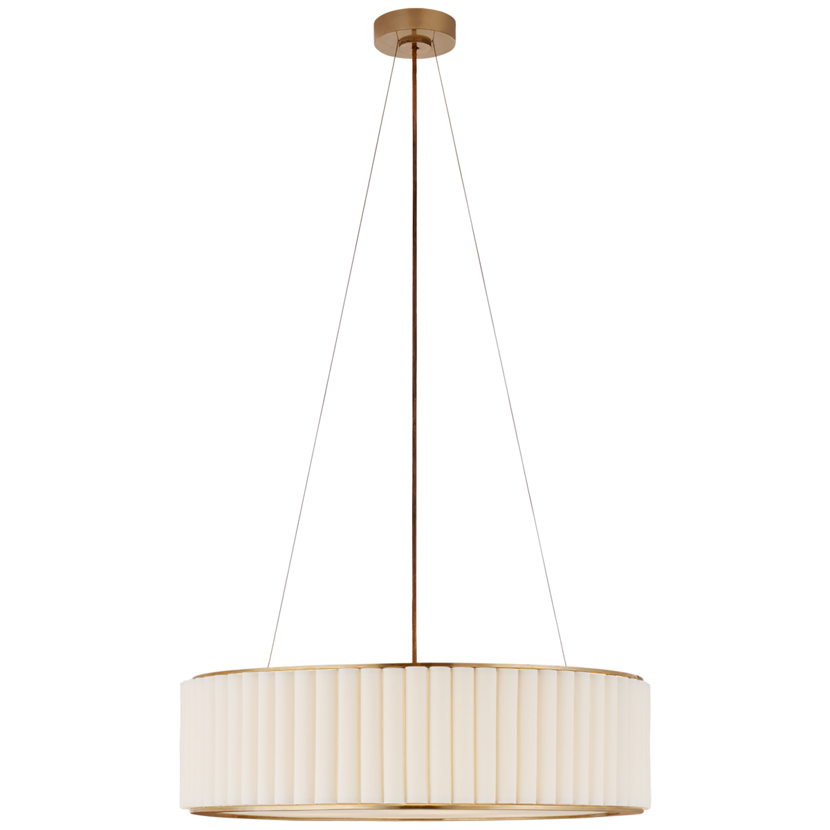 Palati Taklampa – Hand-Rubbed Antique Brass With Linen Shade