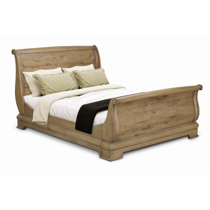 Fulbrook Oak Super King Size Sleigh Bed - Keiichi