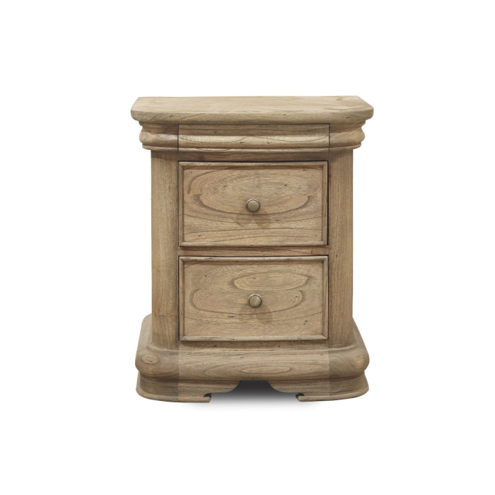 Fulbrook Oak 3 Drawer Bedside Table - Keiichi