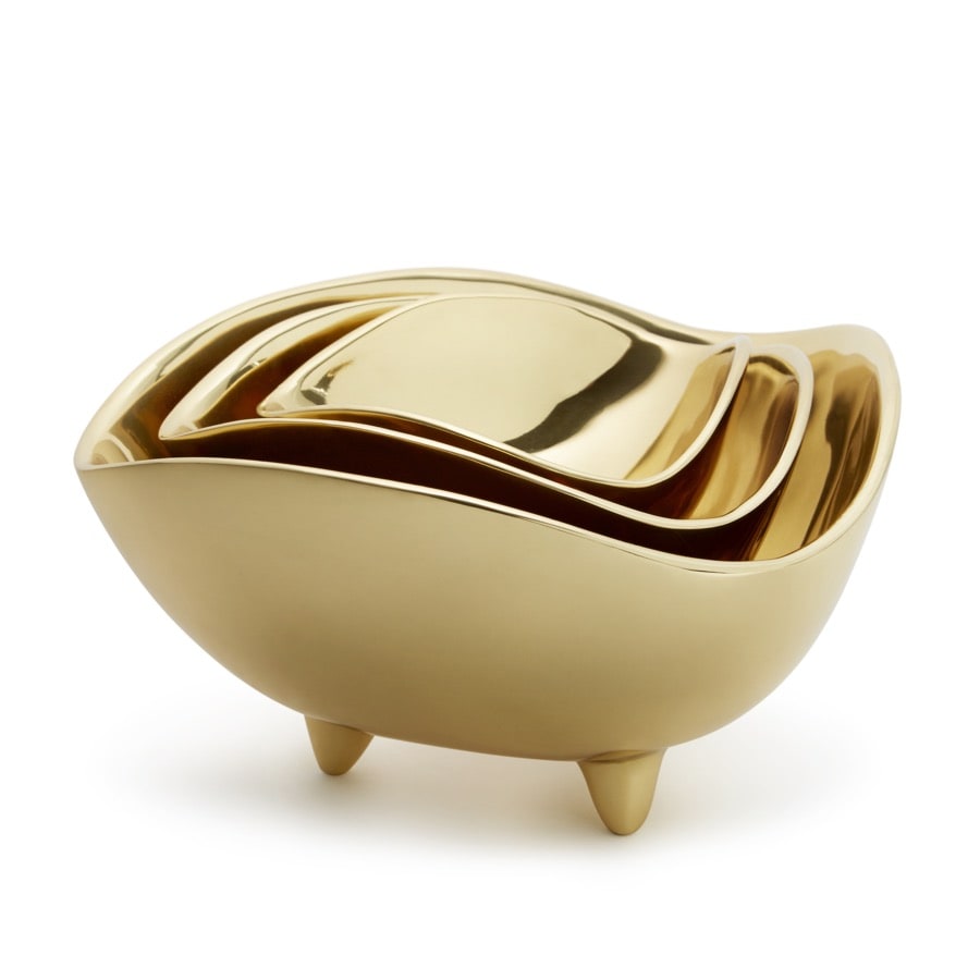 Aerin Serveringsskål Triangular Gold Small