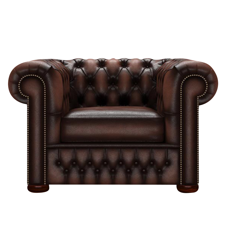 Classic Chesterfield Fåtölj Antique Brown
