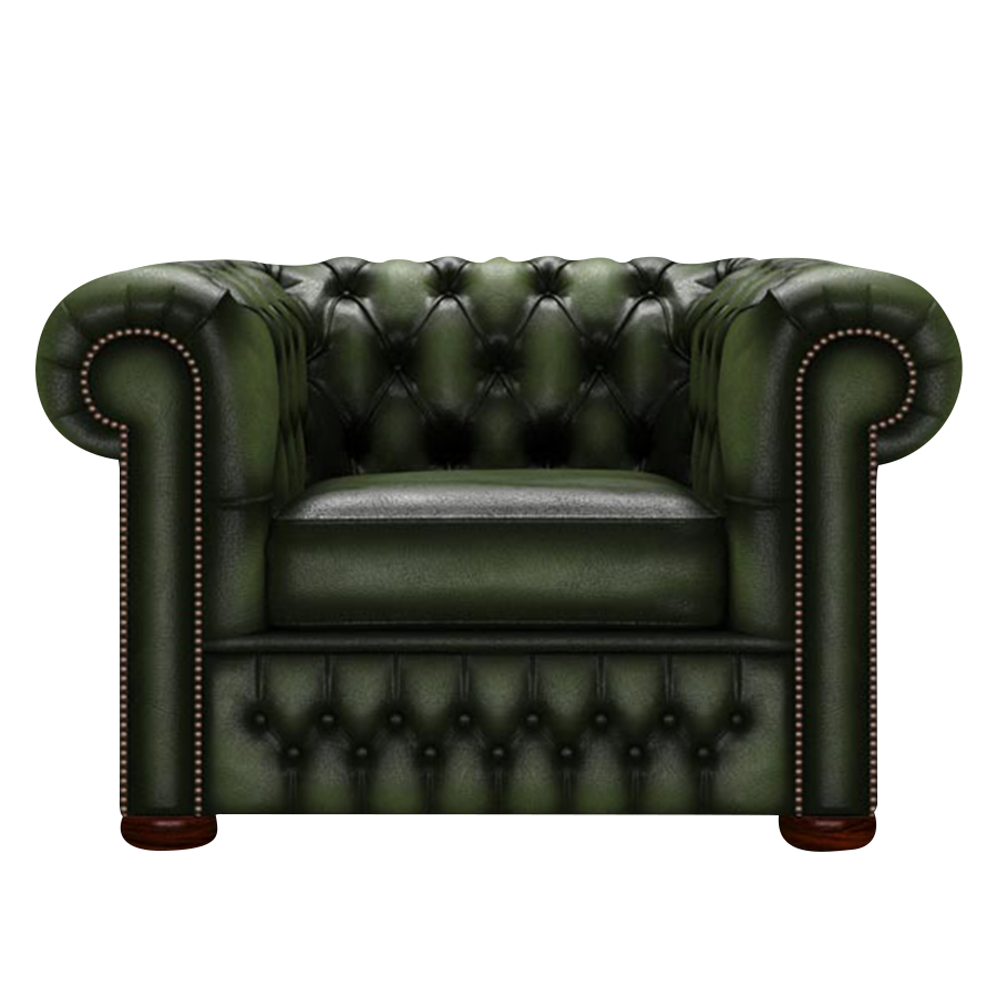 Classic Chesterfield Fåtölj Antique Green