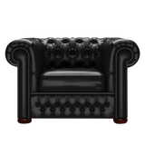 Classic Chesterfield Fåtölj Old English Black