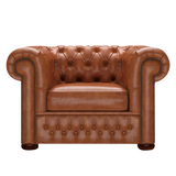Classic Chesterfield Fåtölj Old English Bruciato