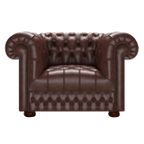 Cromwell Chesterfield Fåtölj Old English Dark Brown