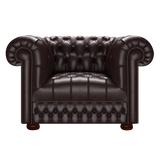 Cromwell Chesterfield Fåtölj Old English Smoke